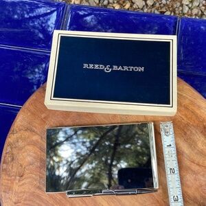 Reed & Barton Silver plated Memo Pad with Pencil